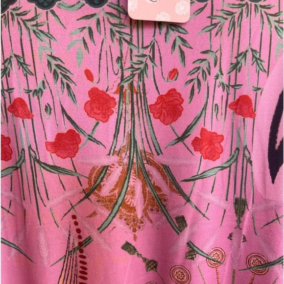 SOLD-PINK DAISY Comfy Purple Floral Geometric Pattern Easy Care Dress 2X New - Picture 6 of 11